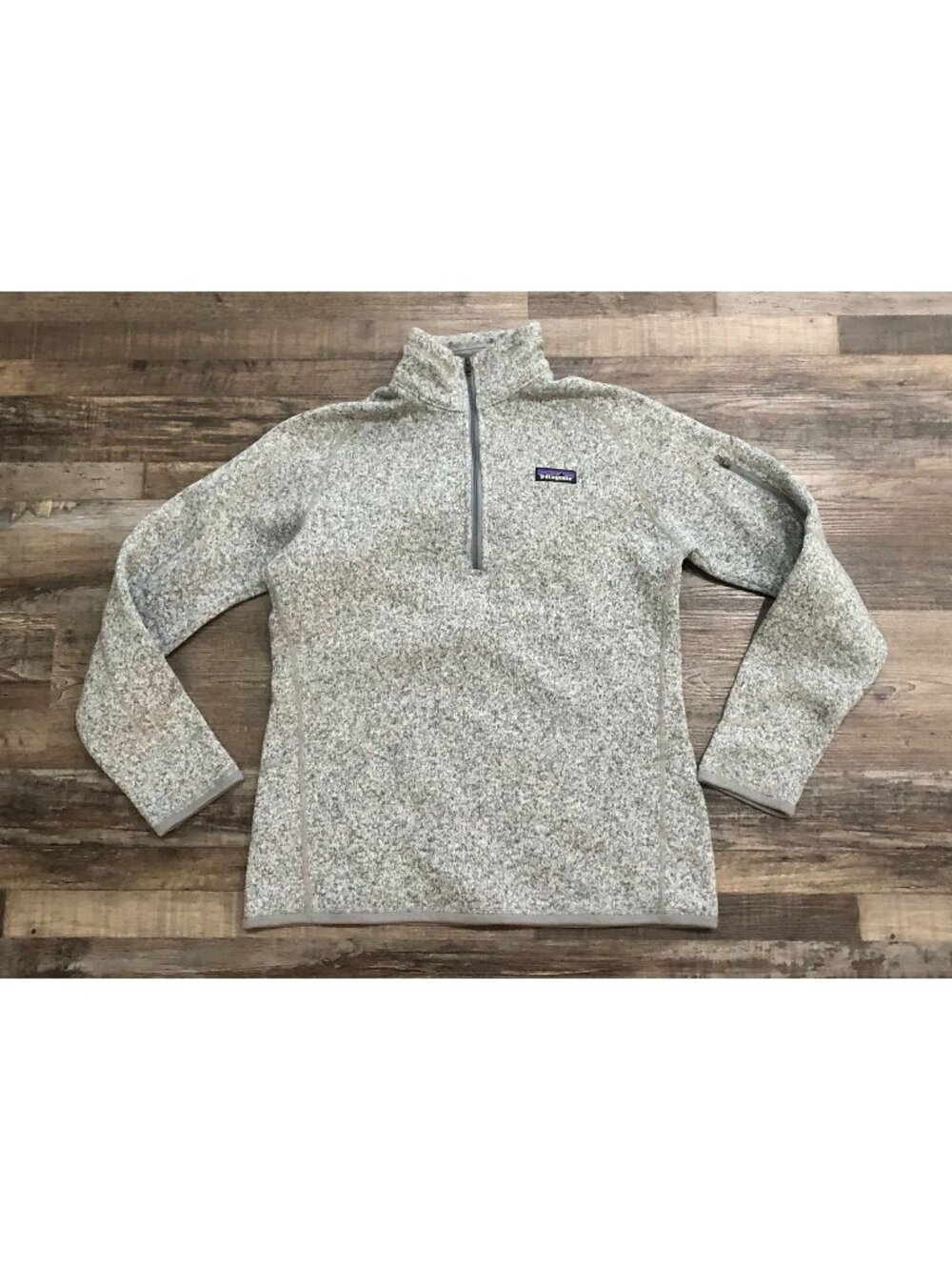 Patagonia Womens Large Gray Better Sweater 1/4 Zip Pullover